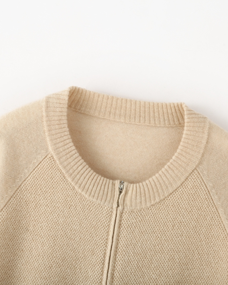 CARDIGAN IN CASHMERE CON DOPPIA ZIP