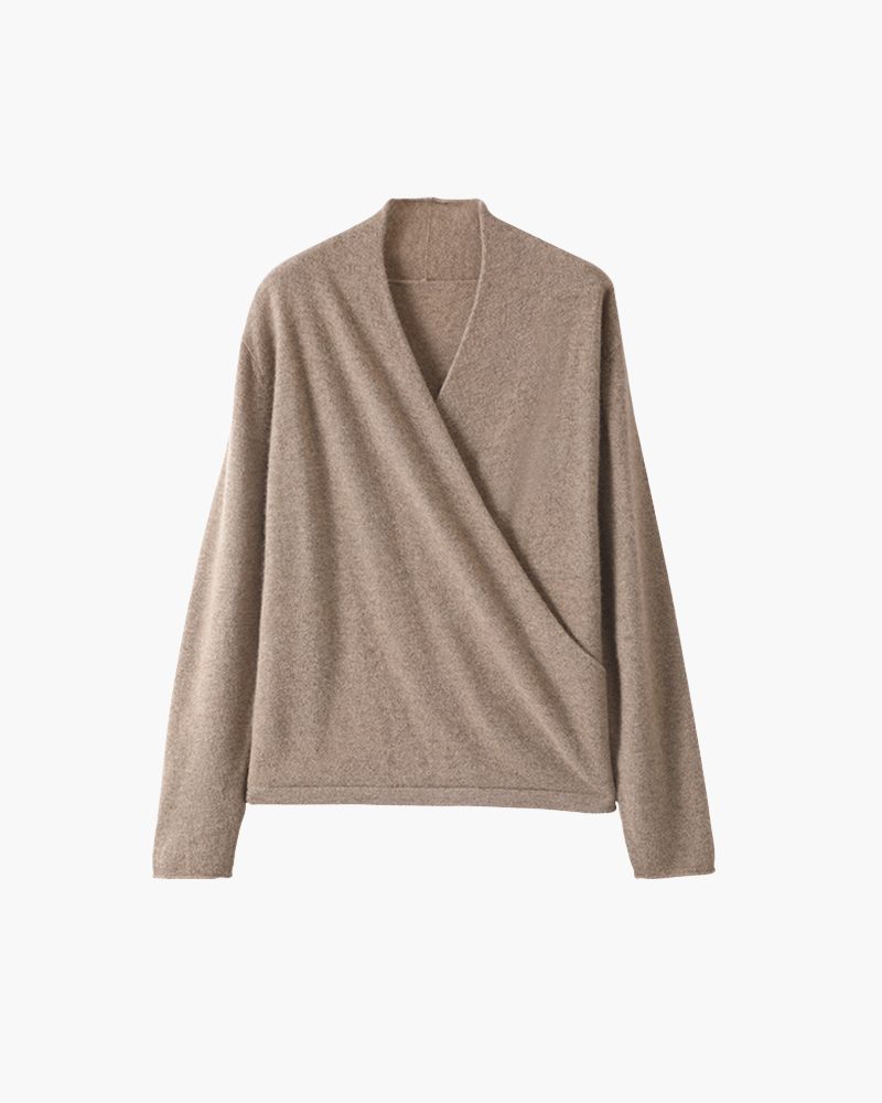 T-SHIRT INCROCIATA IN MERINO