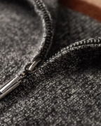 CARDIGAN IN CASHMERE A RIGHE CON ZIP