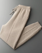 PANTALONI IN CASHMERE A GAMBA DRITTA