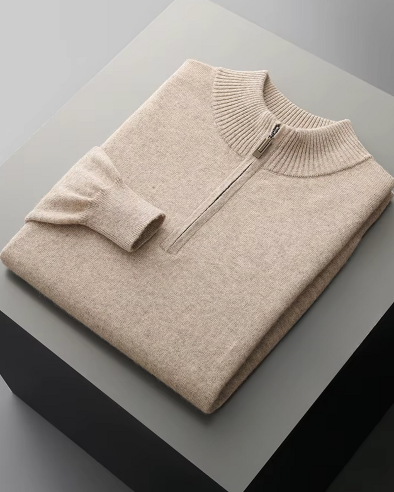 MAGLIONE CLASSICO HALF ZIP IN MERINO