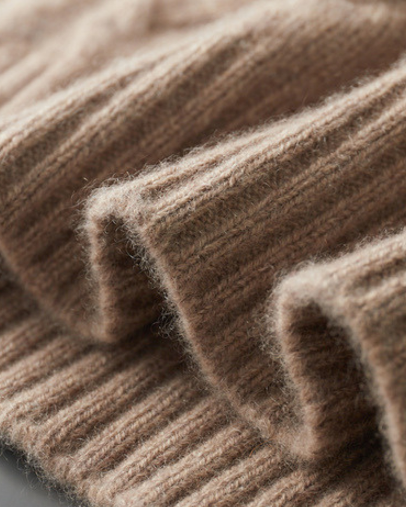MAGLIONE HALF ZIP IN CASHMERE A TRECCE