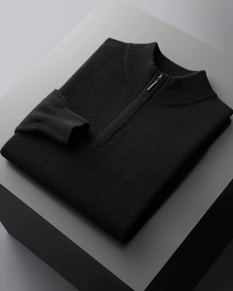 MAGLIONE CLASSICO HALF ZIP IN MERINO