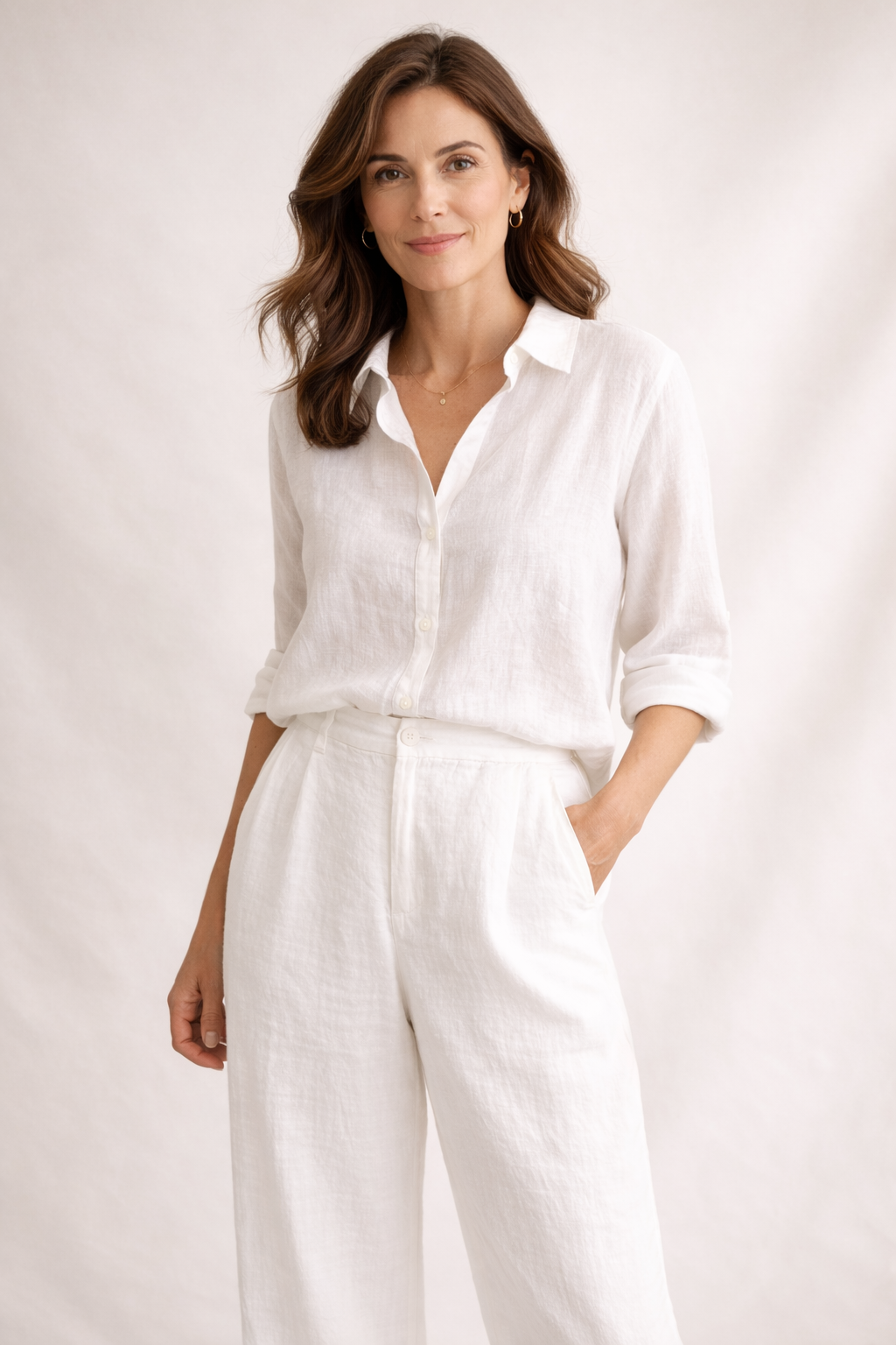 PANTALONE DRITTO IN PURO LINO
