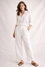 PANTALONE DRITTO IN PURO LINO