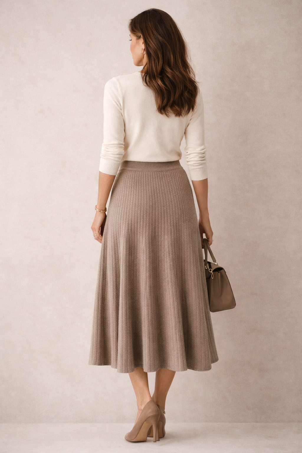 GONNA PLISSÉ IN CASHMERE